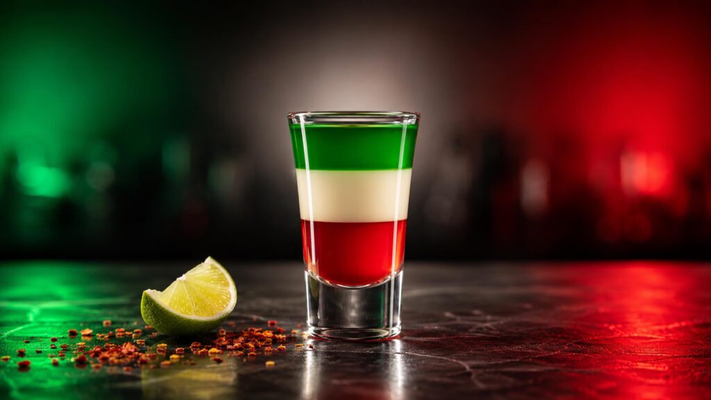 Mexican Flag Shot recipe
